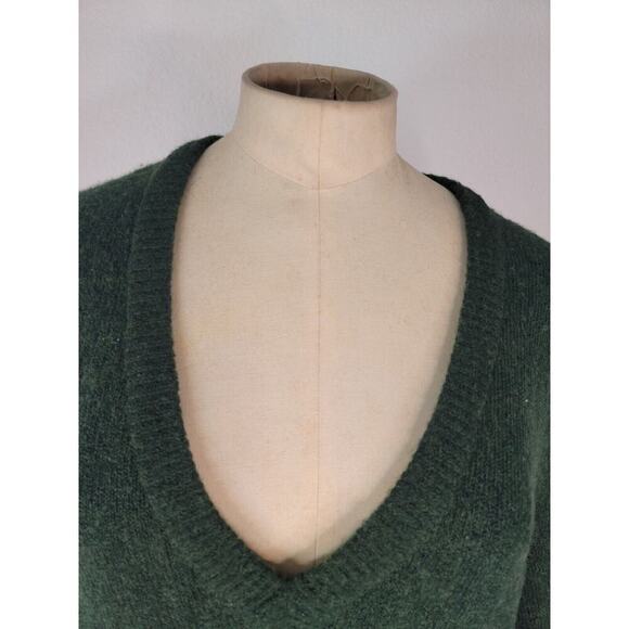 Madewell Sweater Womens Medium Dashwood Ballon Sleeves Green Coziest Yarn K5429 - Picture 3 of 10